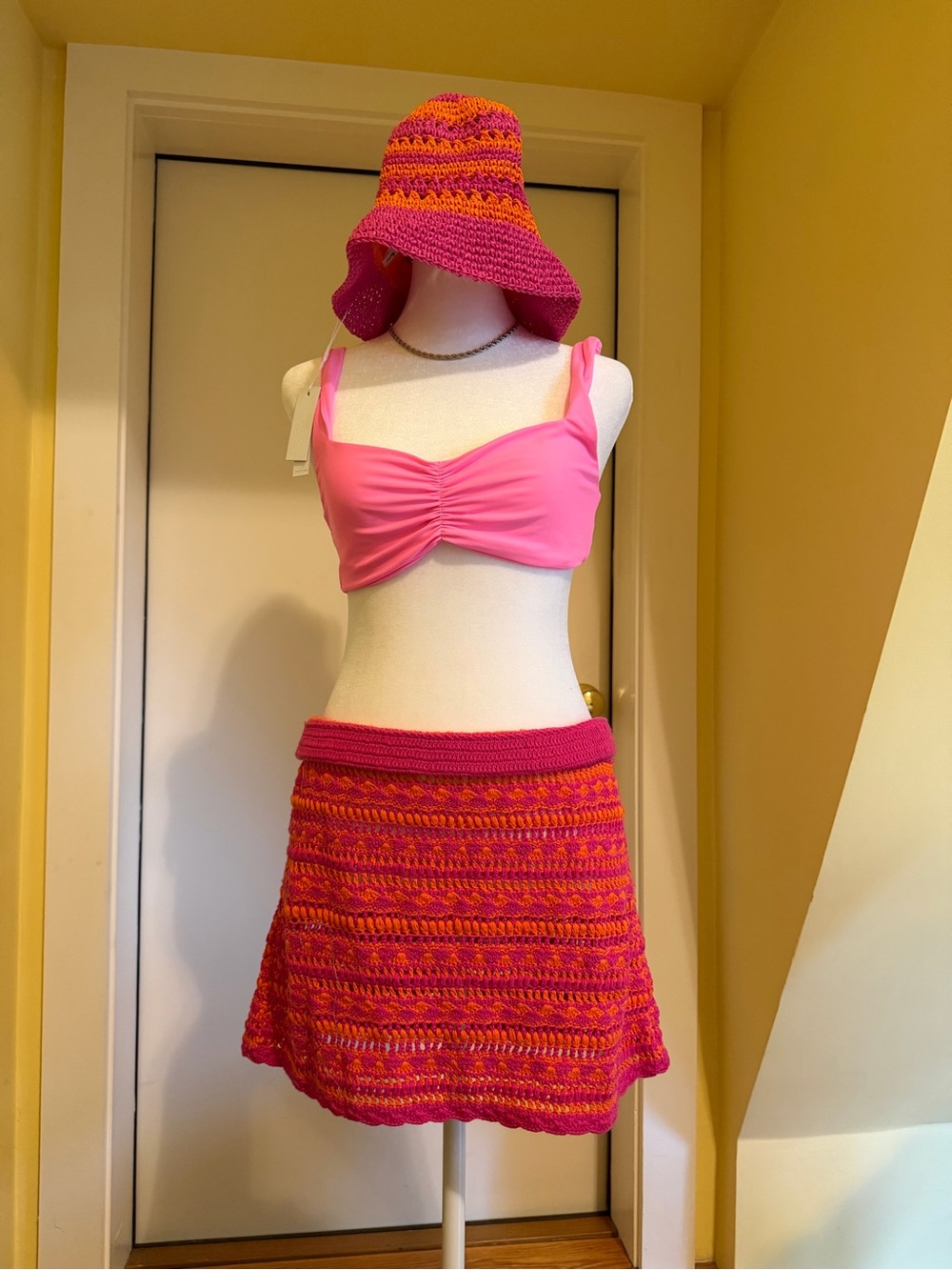 Bydee Camille Mini Skirt and Giselle Hat in Rosalia